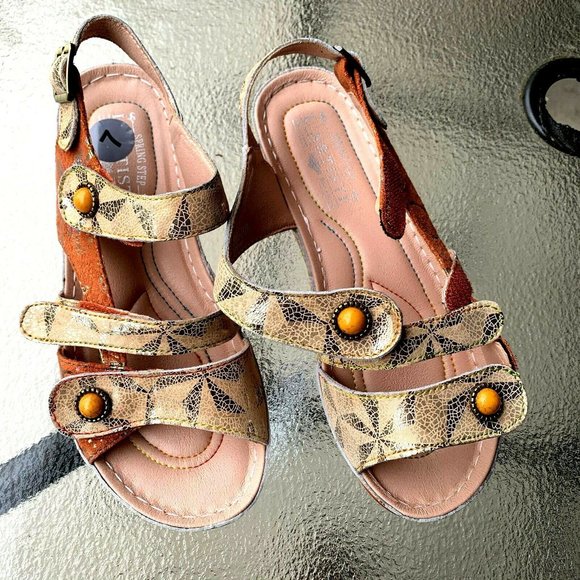 Spring Step L'ARTISTE Leather Sandals US 7 - Picture 3 of 8